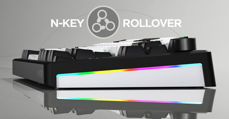 Clavier Gamer sans fil magnétique (Hator Aurum Linear) Hator Skyfall 80 Mag Ultima 8K TKL RGB (Noir)