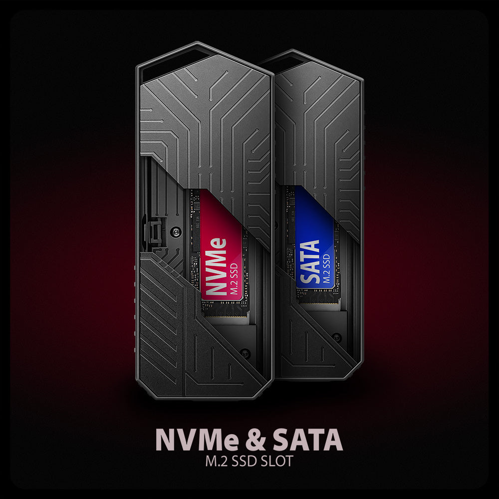 Boitier externe USB-C 3.2 Axagon EEM2-GAM - S-ATA/NVMe M.2 Type 2280 (Noir)