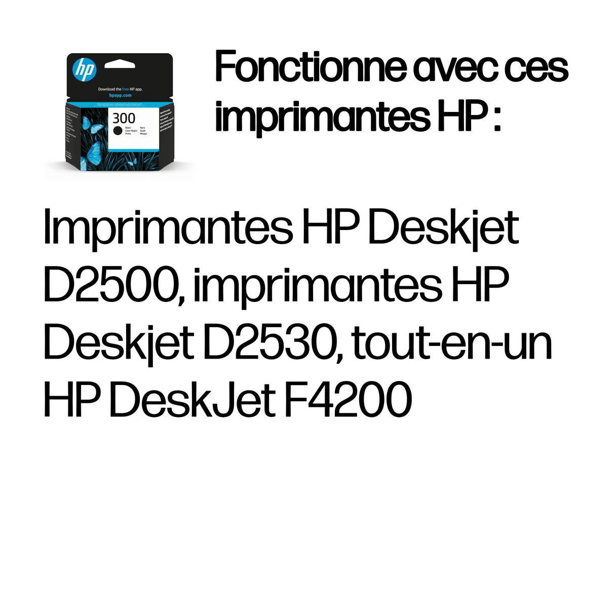 HP 300 Cartouche d'encre noire authentique (CC640EE) pour HP DeskJet F4580 et HP Photosmart C4680/C4795