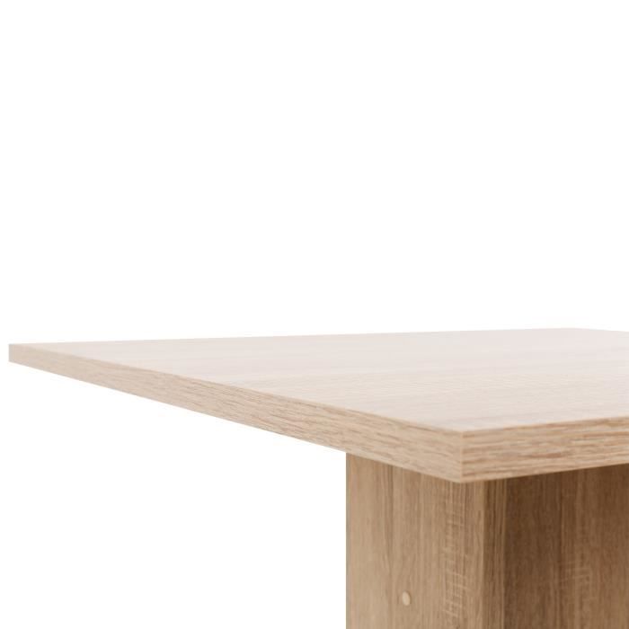 Table a manger de 2 a 4 personnes - Carrée - Classique - Décor chene - GUSTAVE - L 80 x l 80 cm