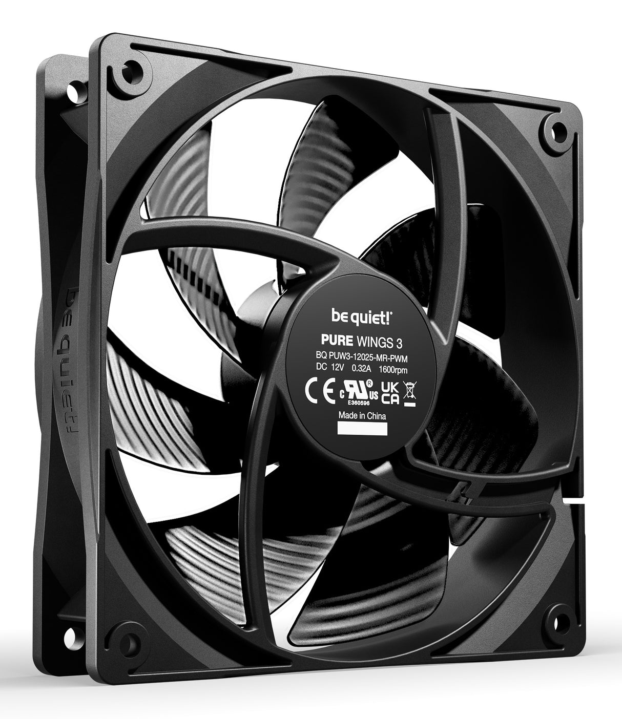 Lot de 3 Ventilateurs de boitier be quiet! Pure Wings 3 PWM - 12cm (Noir)