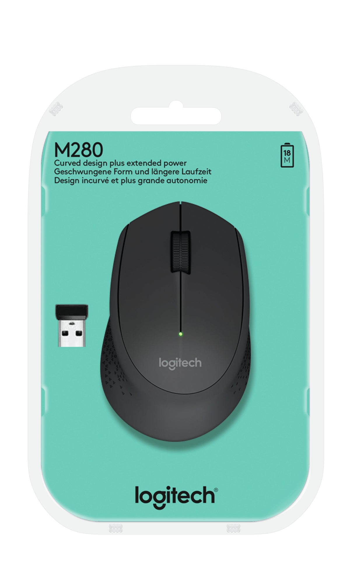 Souris sans fil Logitech Cordless Laser M280 (Noir)