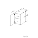 Meuble haut 1 porte OSLO - Blanc - L 60 x P 36 x H 58 cm