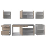 Cuisine complete OSLO - L 300 cm - DÈcor chene - Plan de travail inclus