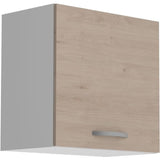 OSLO Meuble haut 1 porte - Décor Chene Jackson - L 60 x P 36 x H 58 cm