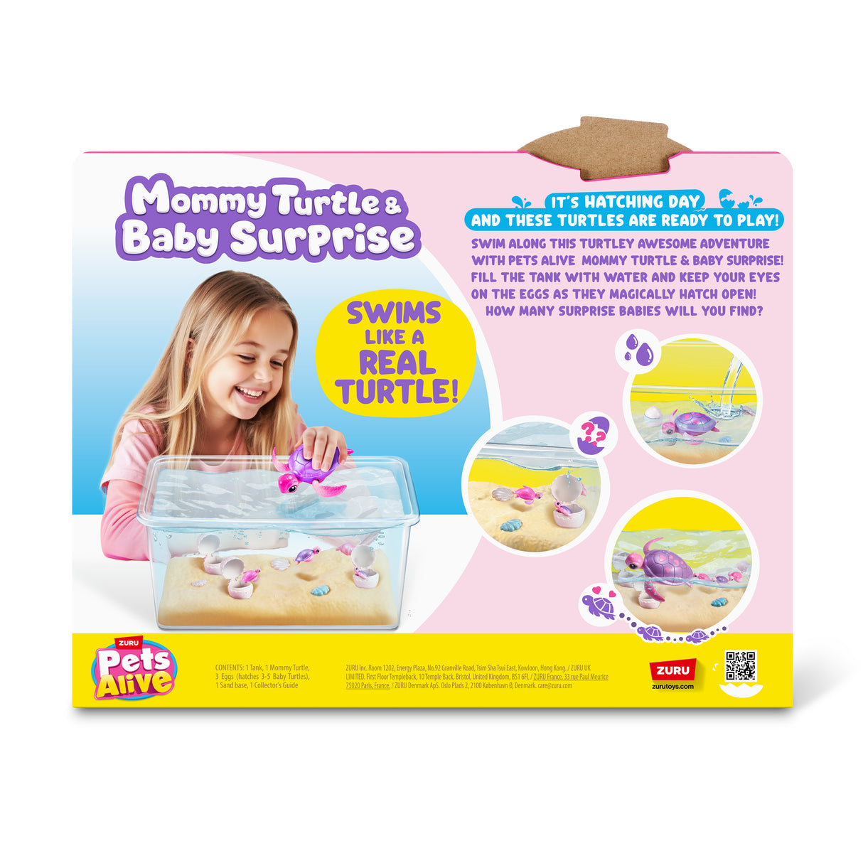 Set maman tortue et bébé surprise - PETS ALIVE - Mama Turtle Surprise - Tortue animée - Effets sonores