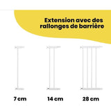 SAFETY 1ST Barriere de sécurité enfant 73-80cm, Blanc, métal, Auto Close, 4 points de pression