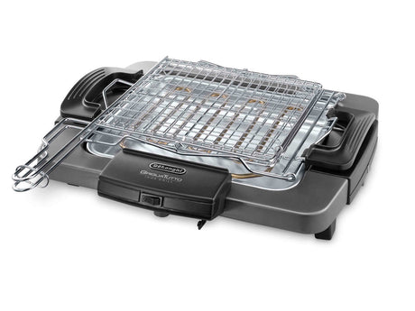 Barbecue électrique DELONGHI BQ60.X - Double grille - 1 900 W - Plateau aluminium amovible