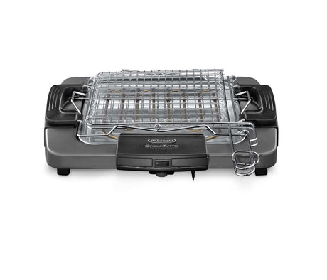 Barbecue électrique DELONGHI BQ60.X - Double grille - 1 900 W - Plateau aluminium amovible