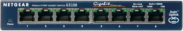 Switch réseau ethernet Gigabit Netgear GS108 - 8 ports (Métal)