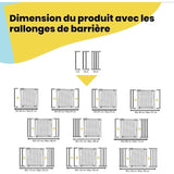 SAFETY 1ST Barriere de sécurité enfant Easy Close - Métal - 73 a 80 cm - pression, sans vis ni perçage - Blanc