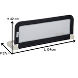 SAFETY 1ST  Portable Bed Rail, Barriere de lit enfant pliable, 18 mois-5 ans, Tissu en maille, Facile a installer et transporter, Au