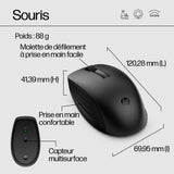 Ensemble Clavier Souris sans fil HP 650 - AZERTY - Blanc