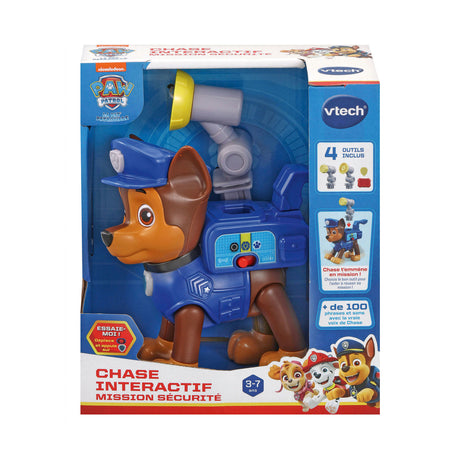Figurine interactive VTECH Pat Patrouille - Chase avec accessoires de sauvetage pour enfants de 3 a 7 ans