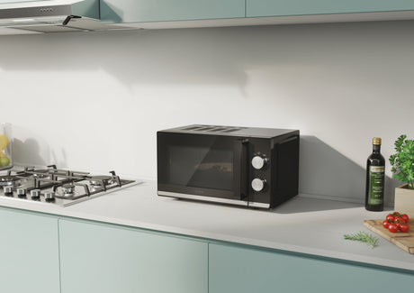 Micro-ondes CANDY Moderna CMW20TNMB 700 W 20L Noir - Fonction Décongélation - Plateau Tournant en Verre - 6 Niveaux de Puissance