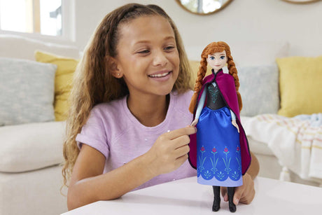 La Reine des Neiges-Anna- Mattel Poupée Disney avec habillage et accessoires HLW49