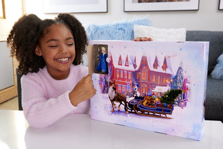 Calendrier de l'Avent La Reine des Neiges, 24 surprises avec poupées et accesssoires, Disney Frozen, Mattel, HWX20