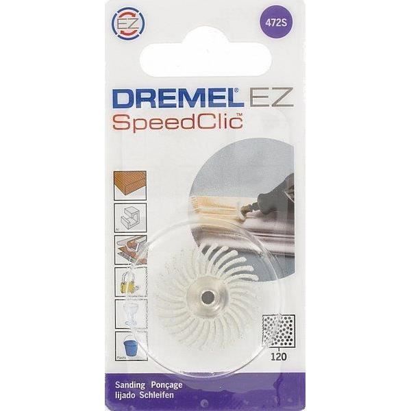 Brosse abrasive de prÈcision DREMEL S472 - Diametre 25mm - Grain 120 - Pour PonÁage et Polissage