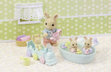 Les triplés Lapin Creme et accessoires de bain - Sylvanian Families - 5707