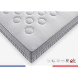 Ensemble matelas sommier 160 x 200 (Sommier 2x80) SIMMONS Hauteur 23 cm - Ressorts ensachés Sensoft - Fabriqué en France -  SW1