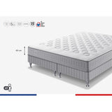 Ensemble matelas sommier 180 x 190 (Sommier 2x90) SIMMONS Hauteur 23 cm - Ressorts ensachés Sensoft - Fabriqué en France - SW1