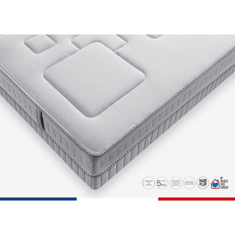 Ensemble matelas sommier 90 x 200 SIMMONS Hauteur 25 cm - Ressorts ensachés Sensoft - Fabriqué en France -  SW3