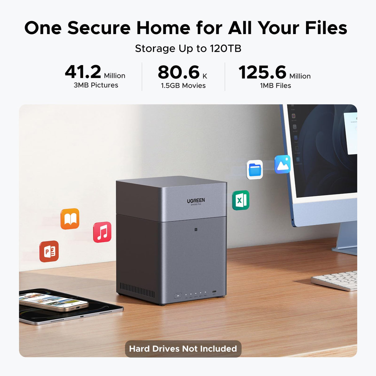 Serveur NAS - UGREEN - DH4300 Plus - 4 baies - 8 Go