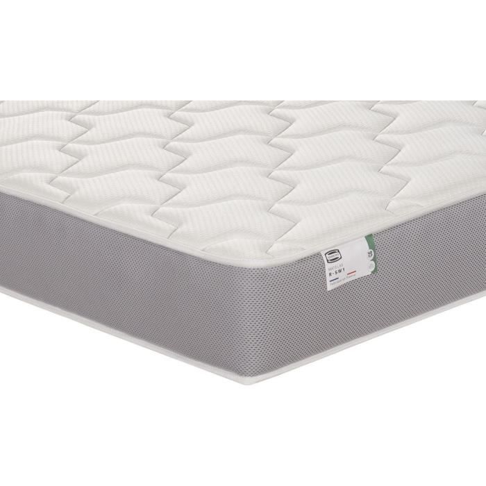 Matelas 90 x 190 SIMMONS - Hauteur 22 cm - Ressorts ensachés - Suspension FullSpring - No Flip - Fabriqué en France -  R-SW1