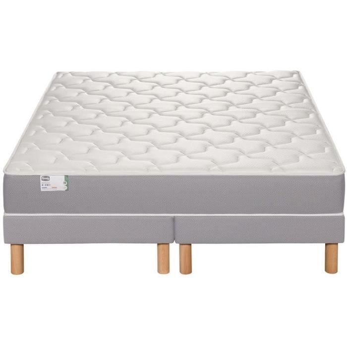 Ensemble matelas sommier 90 x 190 SIMMONS Hauteur 22 cm - Ressorts ensachés Fullspring - Fabriqué en France -  R-SW1