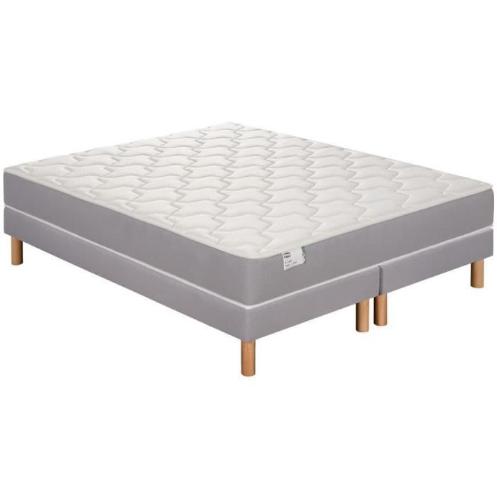 Ensemble matelas sommier 90 x 190 SIMMONS Hauteur 22 cm - Ressorts ensachés Fullspring - Fabriqué en France -  R-SW1