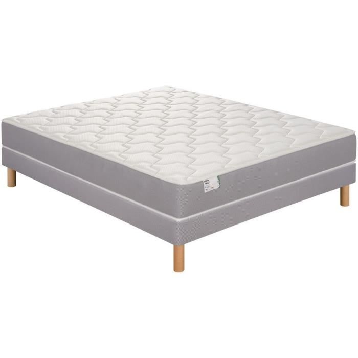 Ensemble matelas sommier 140 x 190 SIMMONS Hauteur 22 cm - Ressorts ensachés Fullspring - Fabriqué en France -  R-SW1