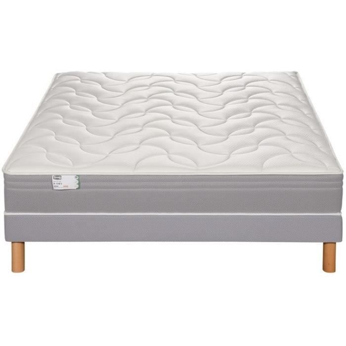 Ensemble matelas sommier 140 x 190 SIMMONS Hauteur 26 cm - Ressorts ensachés Fullspring - Fabriqué en France   R-SW3