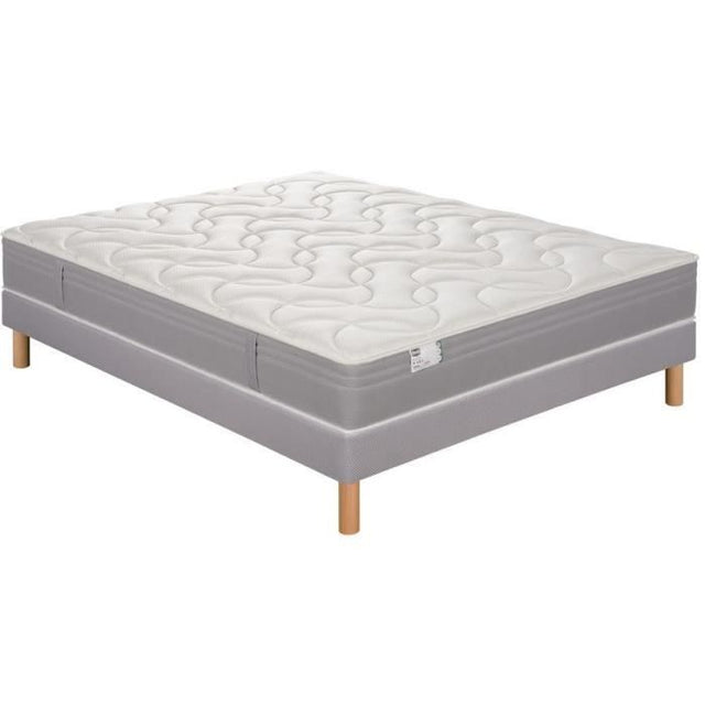 Ensemble matelas sommier 140 x 190 SIMMONS Hauteur 26 cm - Ressorts ensachés Fullspring - Fabriqué en France   R-SW3