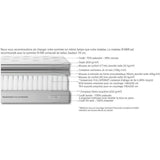 Ensemble matelas sommier 140 x 190 SIMMONS Hauteur 30 cm - Ressorts ensachés Fullspring - Fabriqué en France -  R-SW6
