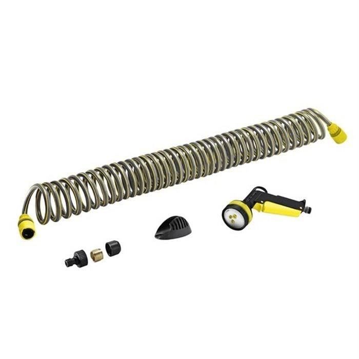Set spirale d'arrosage - KÄRCHER - 10m - Pistolet multifonction - Raccord universel - Protection Aquastop