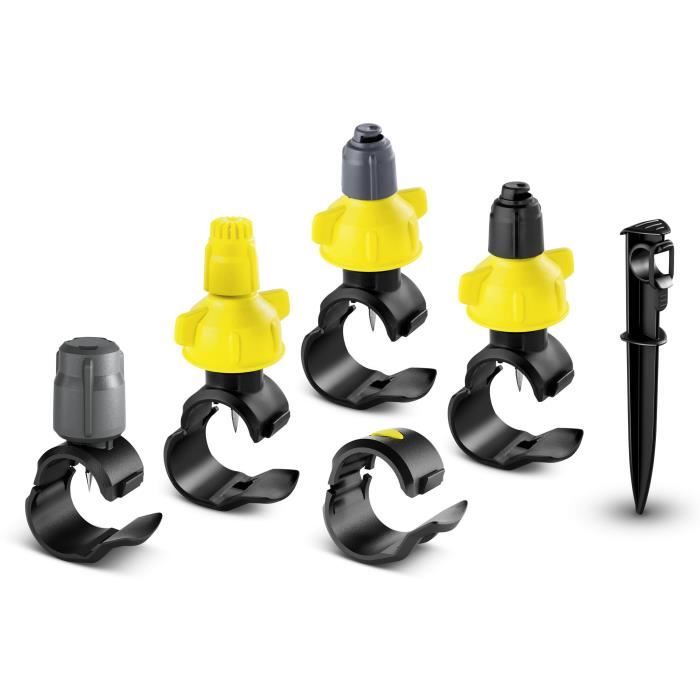 Set micro-asperseurs - KARCHER - 5 Goutteurs - 10 Micro Asperseurs - 10 Colliers réparateurs