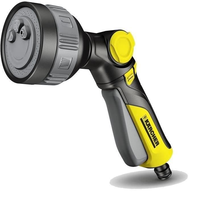 Pistolet d'arrosage Plus - KARCHER - Multifonction - G‚chette autobloquante et rotative - 4 formes de jets