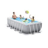 Kit Piscine hors sol tubulaire INTEX - Pris Frame - 400 x 200 x 100 cm - Rectangulaire (LivrÈe avec pompe et Èchelle) - 26788NP