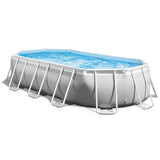 Kit Piscine hors sol tubulaire INTEX - Pris Frame - 503 x 274 x 122 cm - Ovale (Pompe, bâche, tapis de sol et échelle) - 26796NP