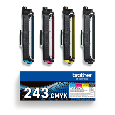 Pack 4 toners Brother TN-243CMYK - Impression jusqu'a 1 000 pages