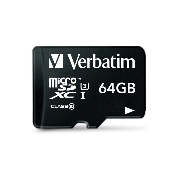 Carte mémoire Micro SD Verbatim Pro U3 - 64Go avec adaptateur