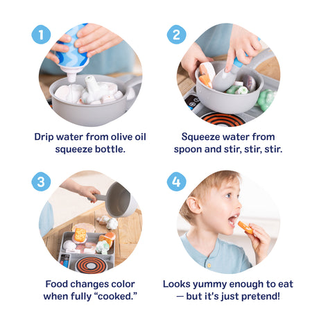 SPINMASTER Melissa & Doug - Coffret Cuisine Water Wow! - 19 accessoires - Développe imagination et curiosité - Des 3 ans