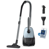 Aspirateur Traineau avec sac - PHILIPS XD1142/10? - Aspirateur Série 1000 - 750 W - 77 dB - 3 L - Bleu Gris