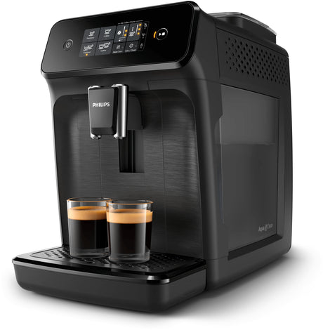 Machine a café Expresso broyeur - PHILIPS - EP1200/00 - Série 1200 - 2 cafés - Broyeur céramique - Noir brossé