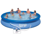 Kit Piscine hors sol autoportante INTEX - Easy Set - 457 x 84 cm - Ronde (Livrée avec une pompe et cartouche) - 28158NP