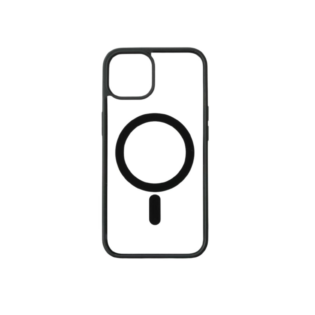 We Coque de protection RUBBER APPLE IPHONE 14 - Dos transparent contour mat noir