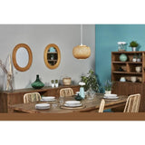 Suspension en bambou - Ronde - Style contemporain - Beige - D 30 x H 140 cm