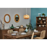 Suspension en bambou - Ronde - Style contemporain - Beige - D 30 x H 140 cm