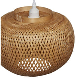 Suspension en bambou - Ronde - Style contemporain - Beige - D 30 x H 140 cm