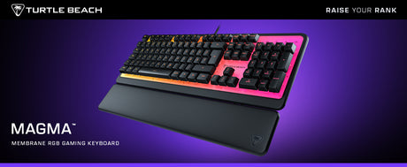 Clavier de jeu - Turtle Beach Magma - Membrane RGB - Noir, touches silencieuses, AIMO™ RGB